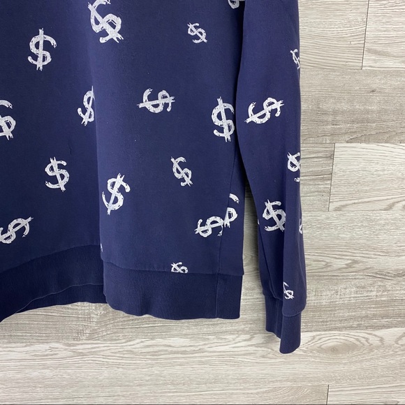 H&M Divided Dark Blue Dolla$ Pull Over Sweater - Picture 3 of 6